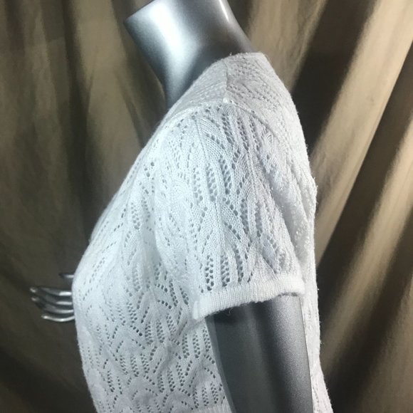 a.n.a. A New Approach Women's Small Vintage USA Knit Cardigan Crop Open Front To - Picture 8 of 15